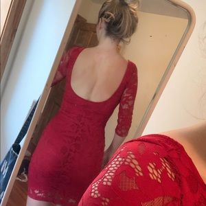 Mystic Dresses - red lace bodycon dress Mystic Dresses - red lace bodycon dress